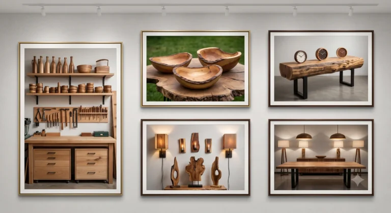 Handmade unique wooden decor items for home and office decoration